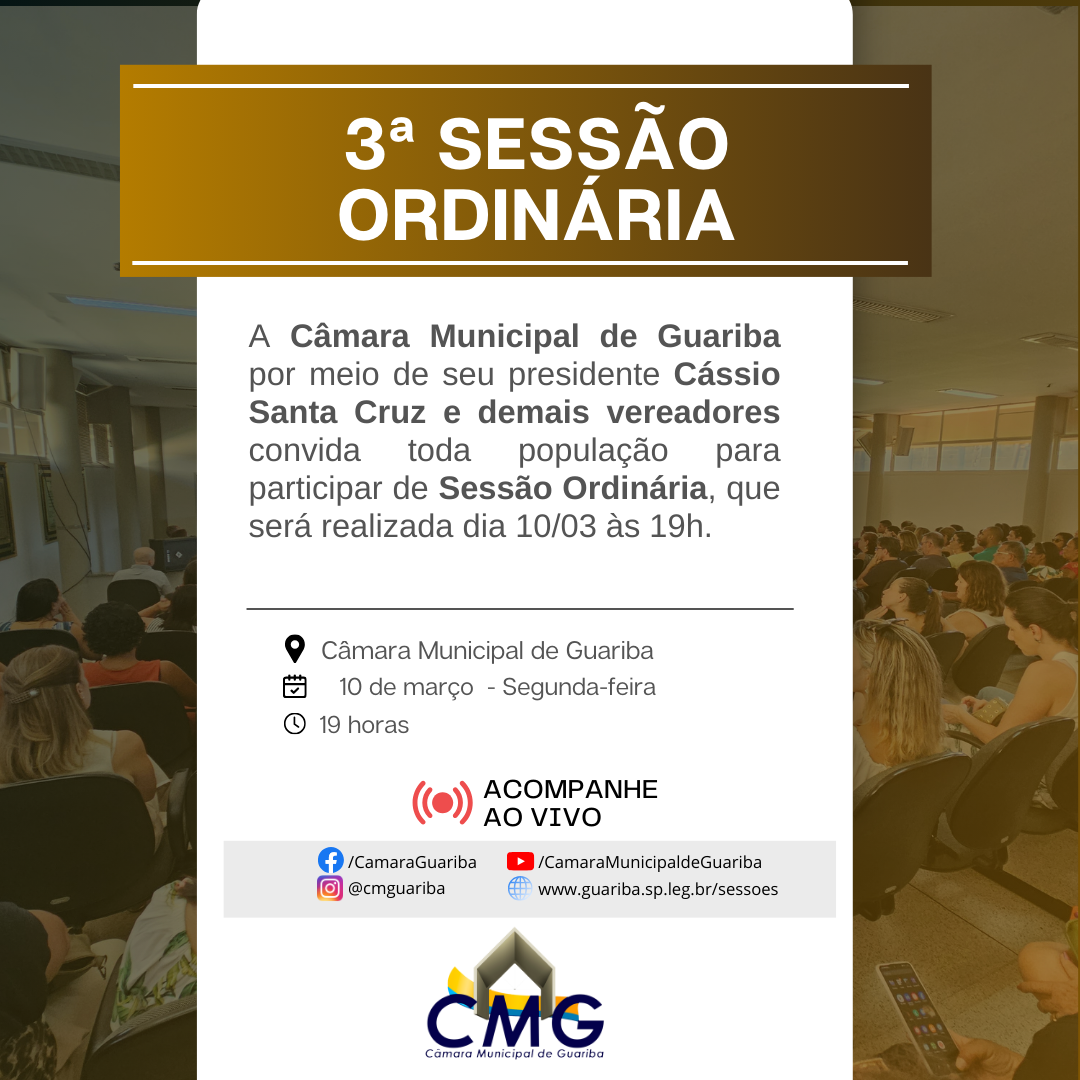 3ª Sessão Ordinária