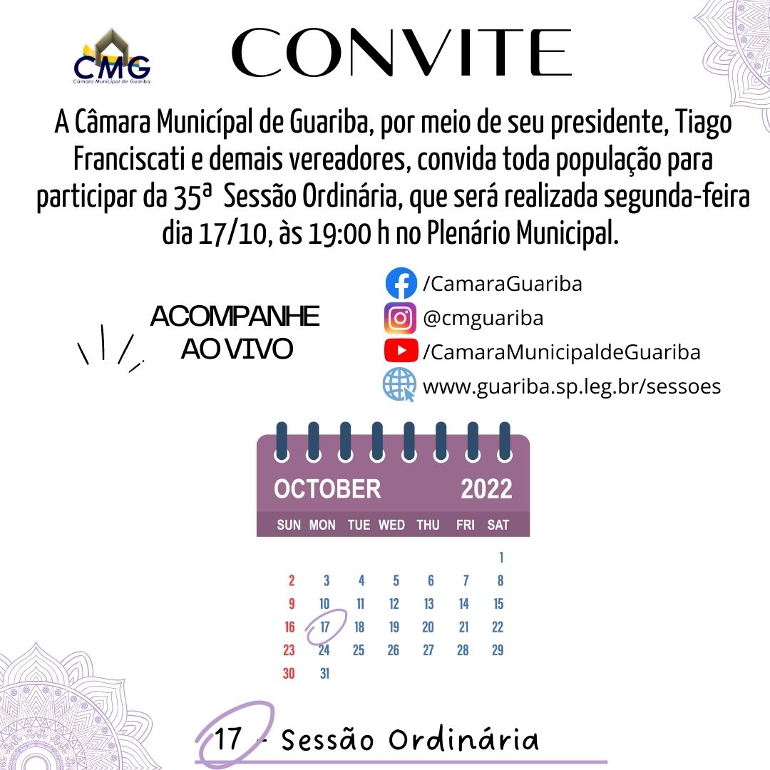 Convite 35ª Sessão