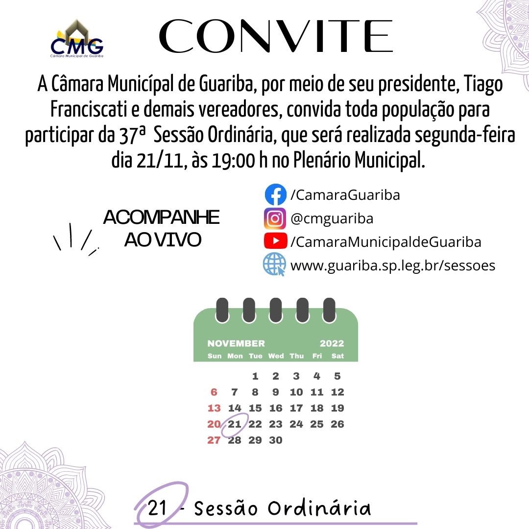 Convite 37 Sessão