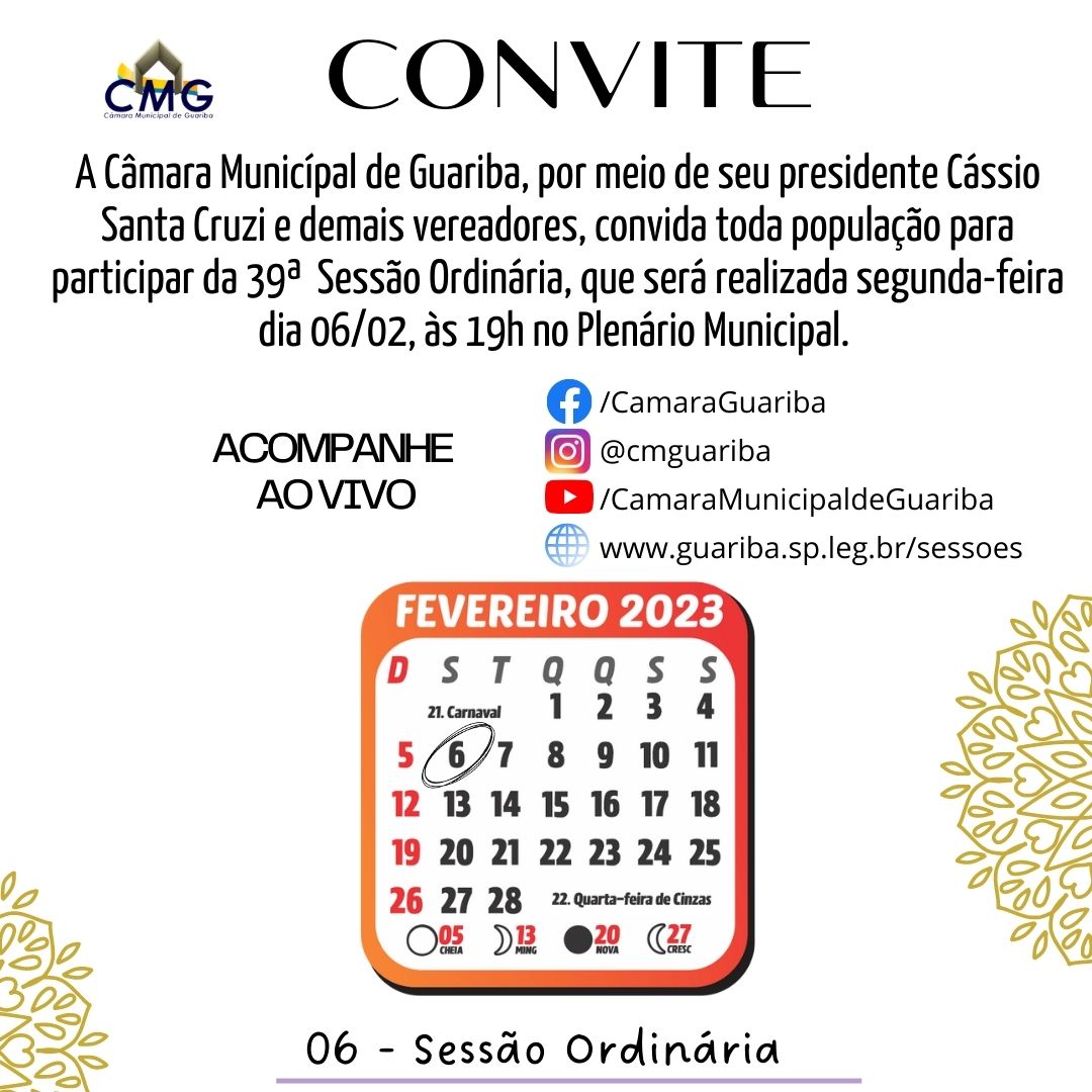 Convite 39ª Sessão