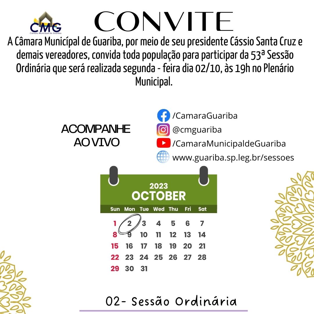 Convite 53 sessão