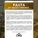 Pauta 67ª Sessão Ordinária